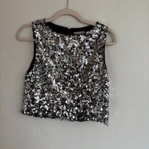 Reformation Jenny Sequin Crop Top